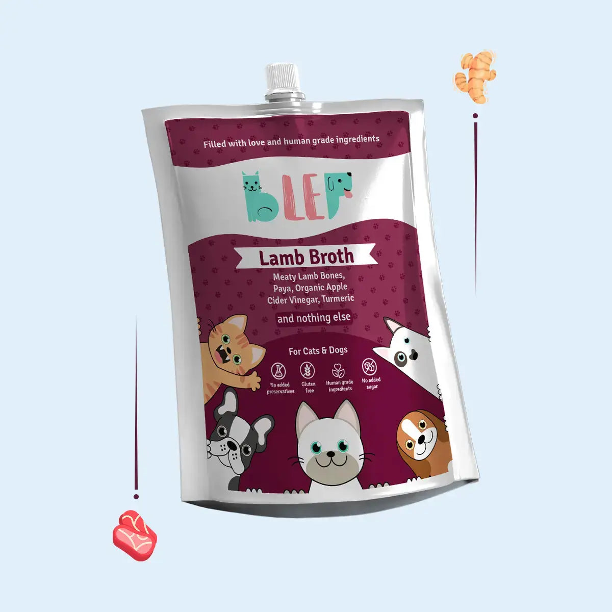 Lamb Broth for Cats & Dogs (Pack of 10&20) BlepWorld