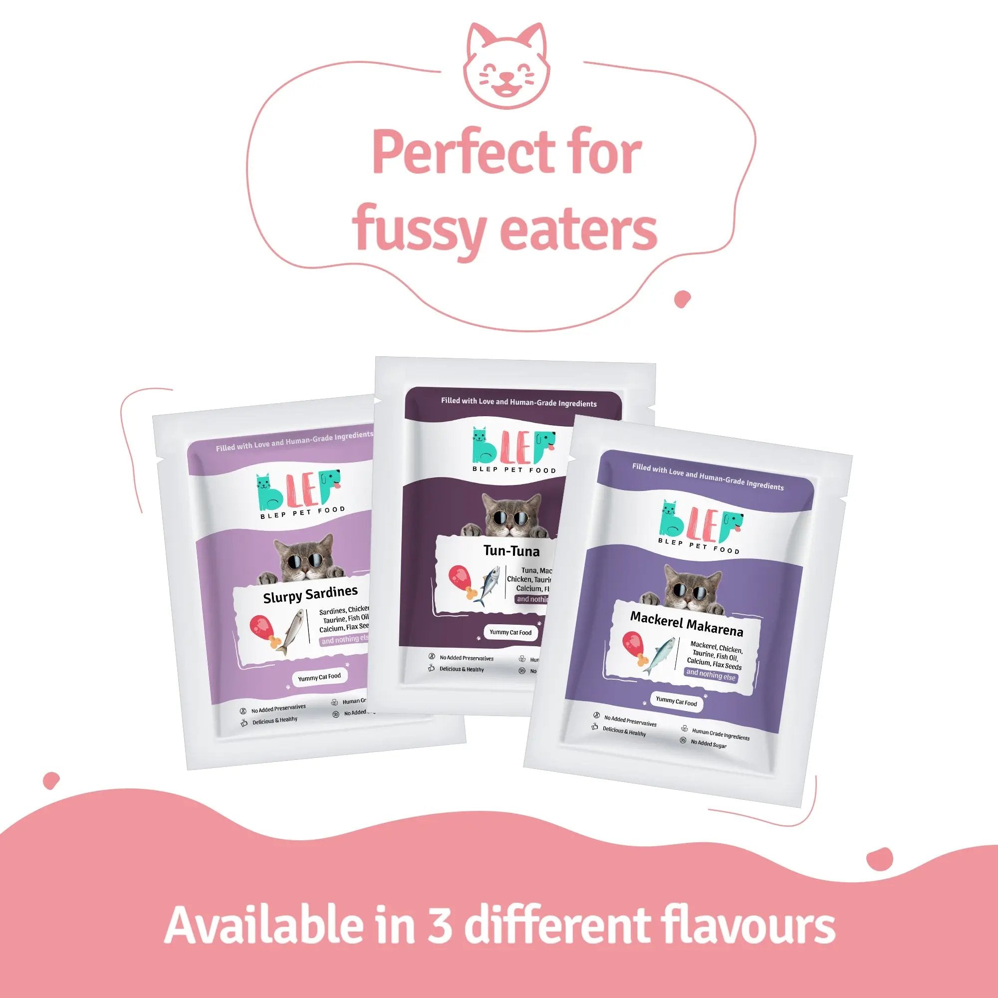 Ocean Mix Cat Food Trial Pack (Tuna, Mackerel, Sardine) BlepWorld