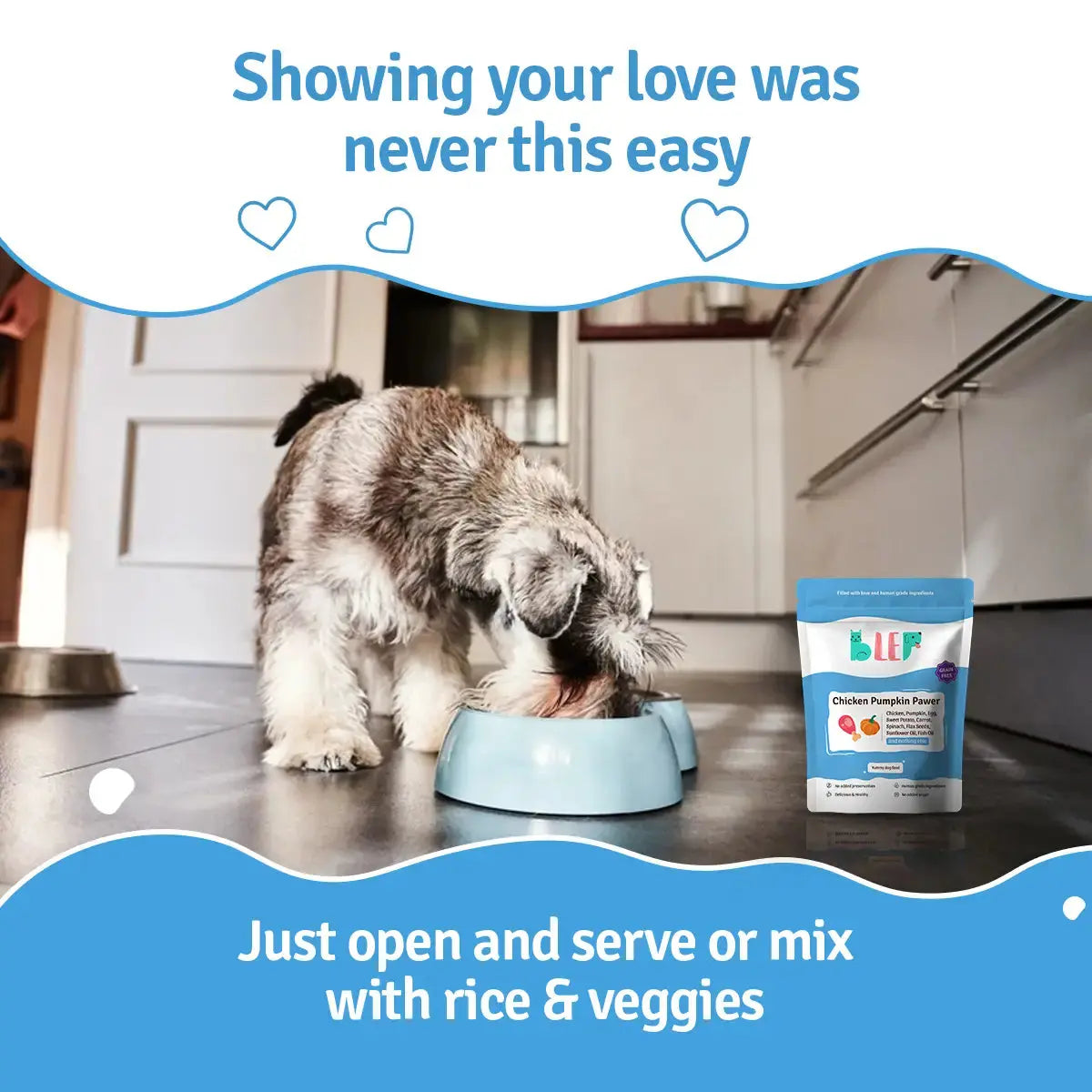 Monthly Pack of Chicken Pumpkin Fresh Dog Food BlepWorld