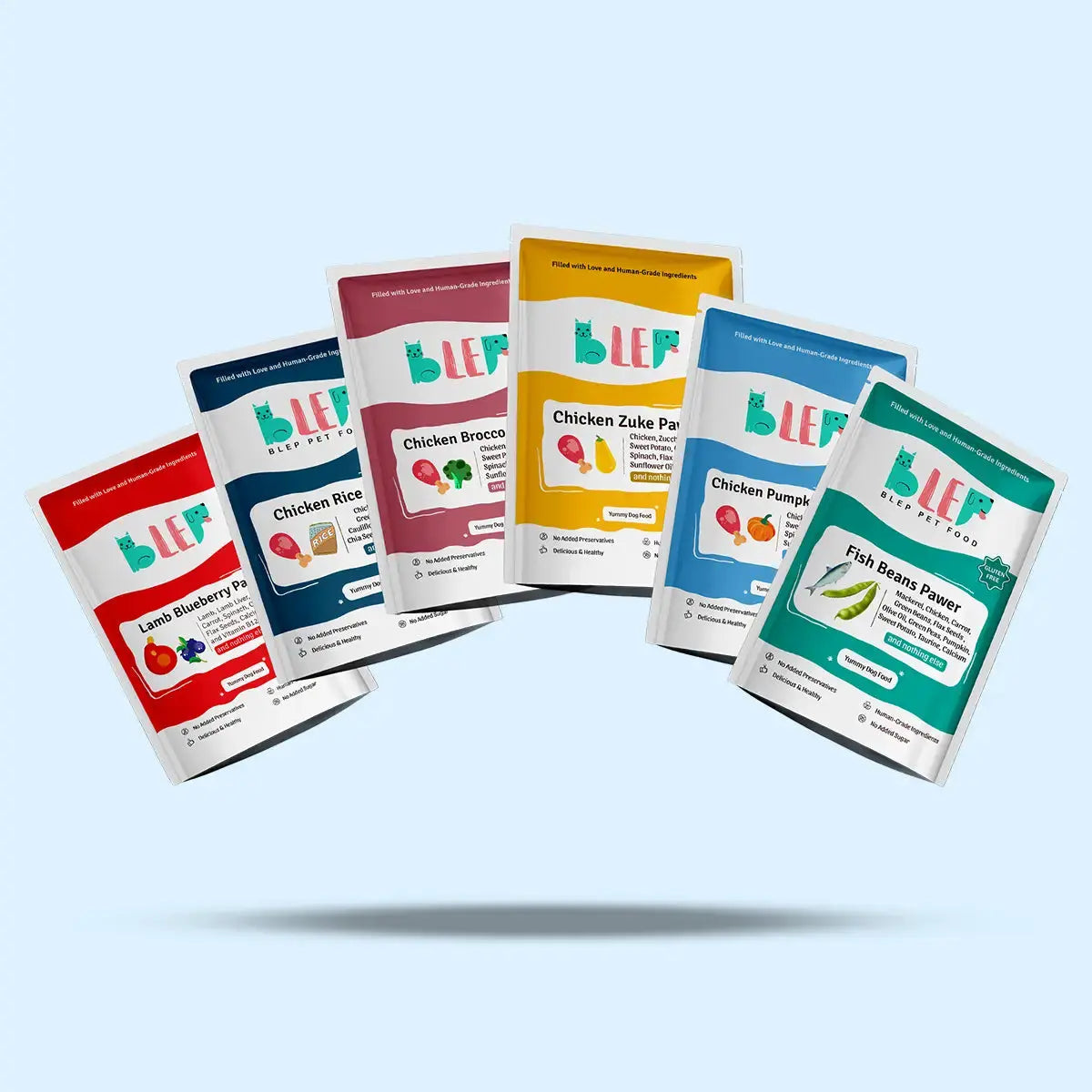 Monthly Pack of All Non-Veg Recipes of Fresh Dog Food (Chicken, Lamb & Fish) - 30 BlepWorld