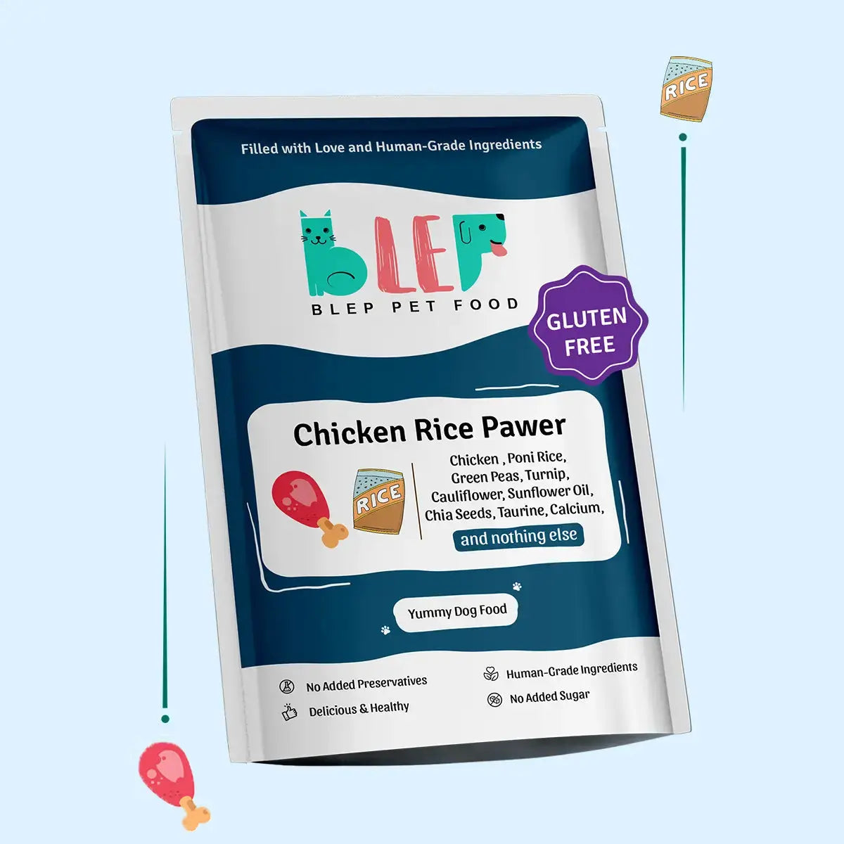 Monthly Pack of Chicken Rice Fresh Dog Food BlepWorld