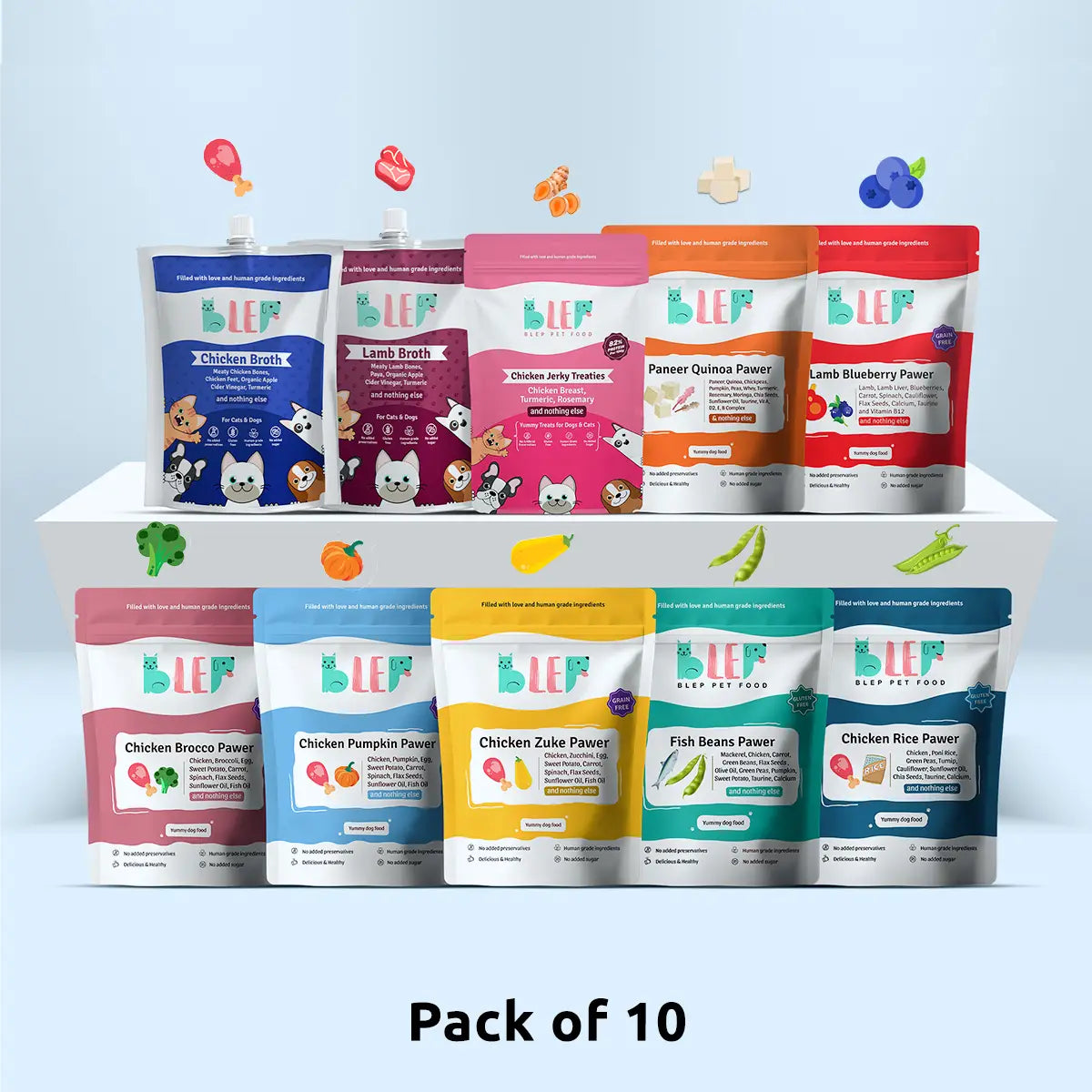 BLEP All-In-One Dog Food Trial Pack - Food, Broth & Treat