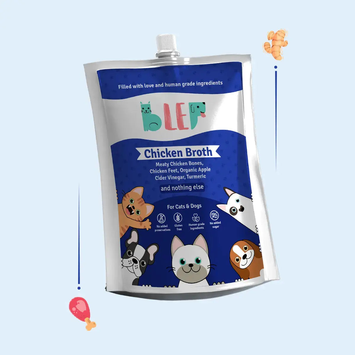 Chicken Broth for Cats & Dogs - 100 ml BlepWorld