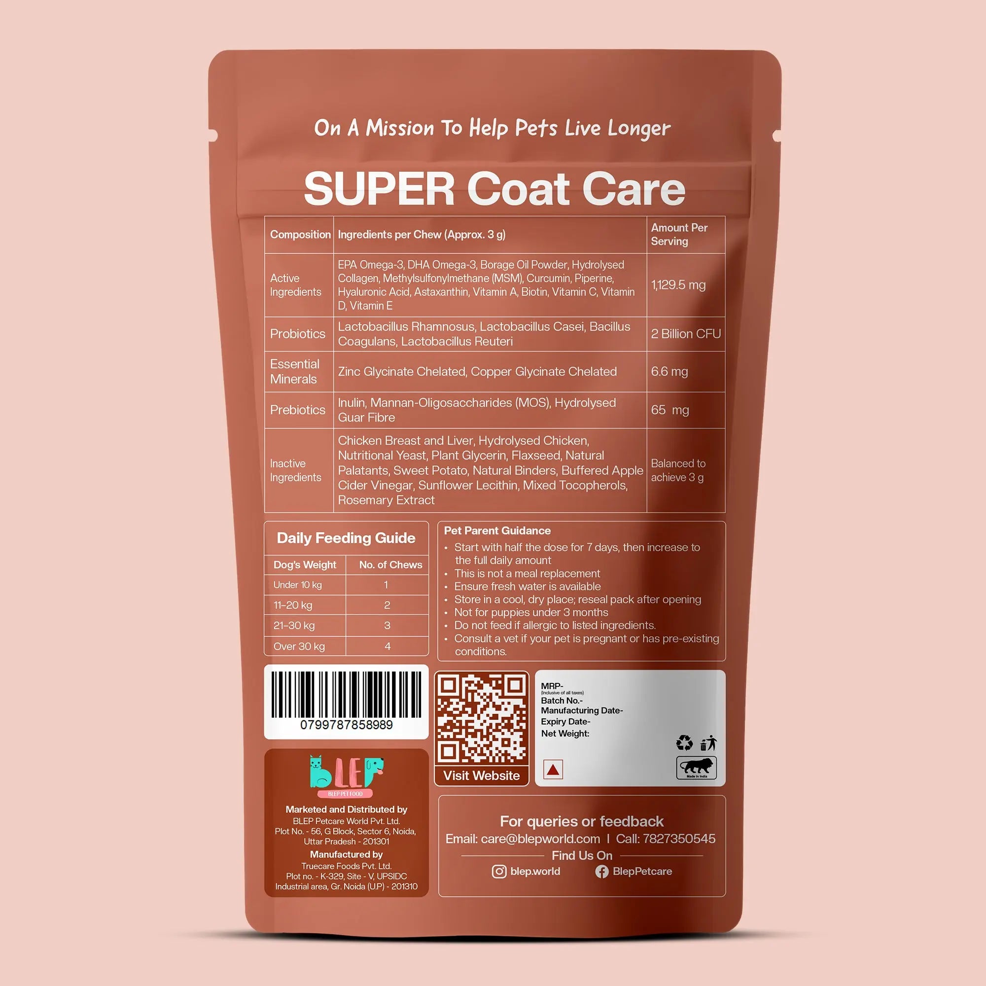 SUPER Coat Care | Daily Supplements for Dogs BlepWorld