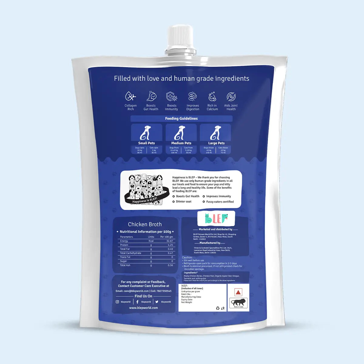 Chicken Broth for Cats & Dogs - 100 ml BlepWorld