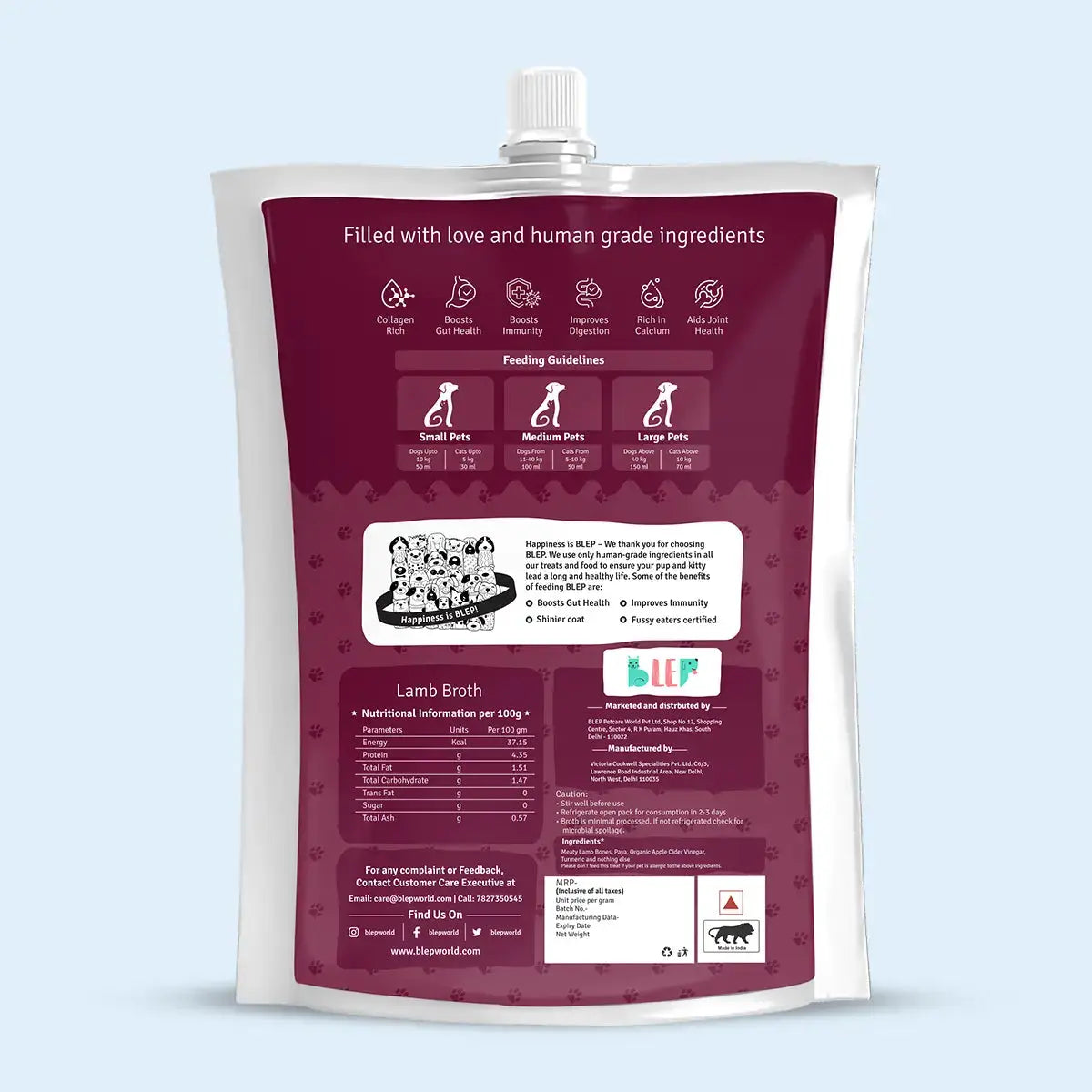 Lamb Broth for Cats & Dogs - 100 ml BlepWorld