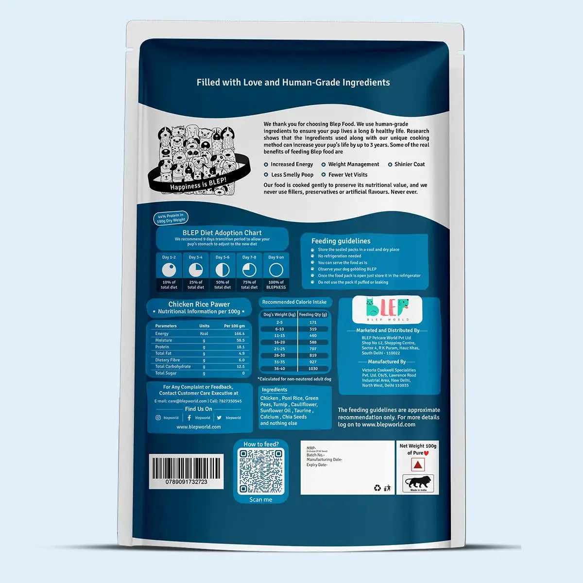 Chicken Rice Dog Food Trial Pack BlepWorld