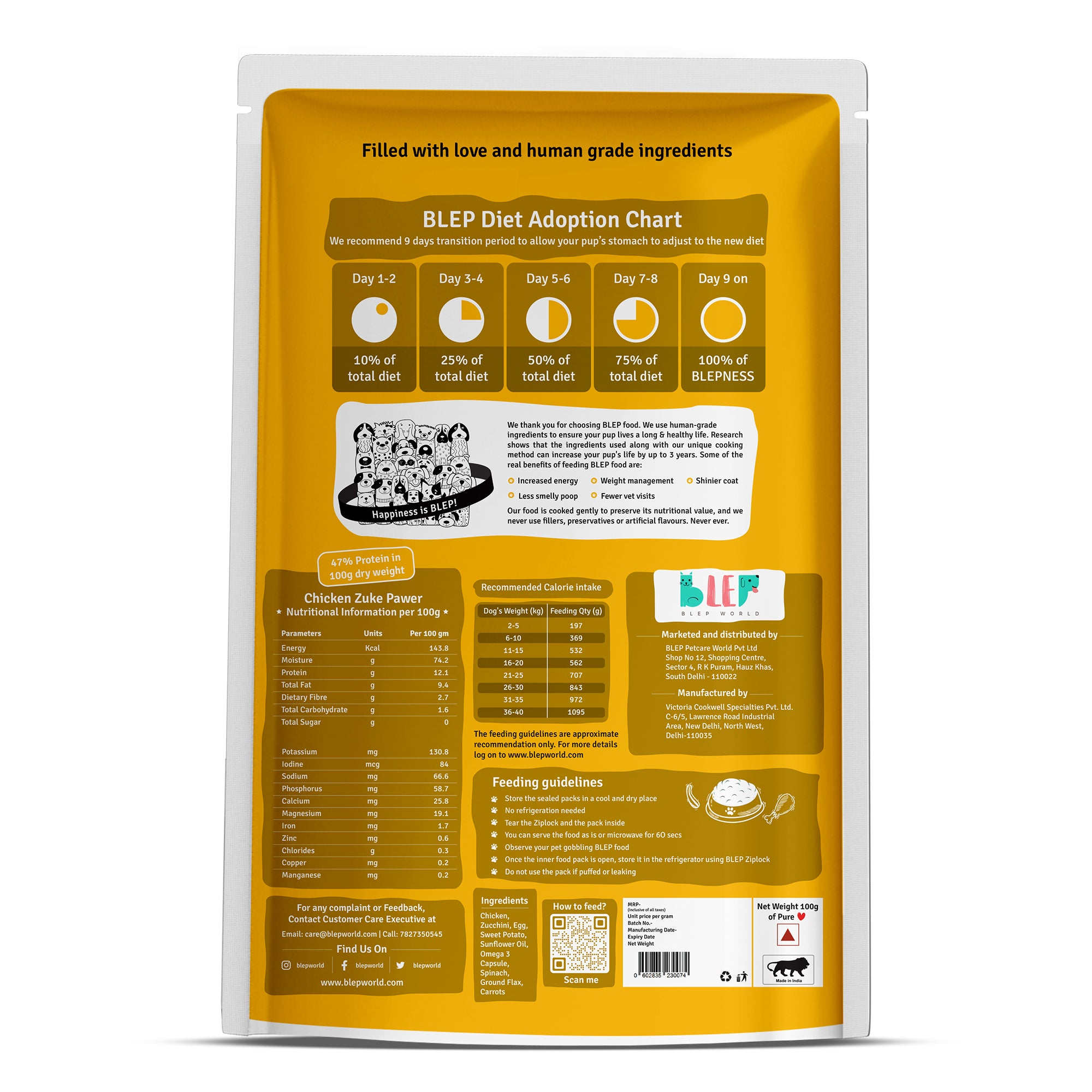 Chicken & Veggies Dog Food Trial Pack (Pumpkin, Broccoli, Zucchini)