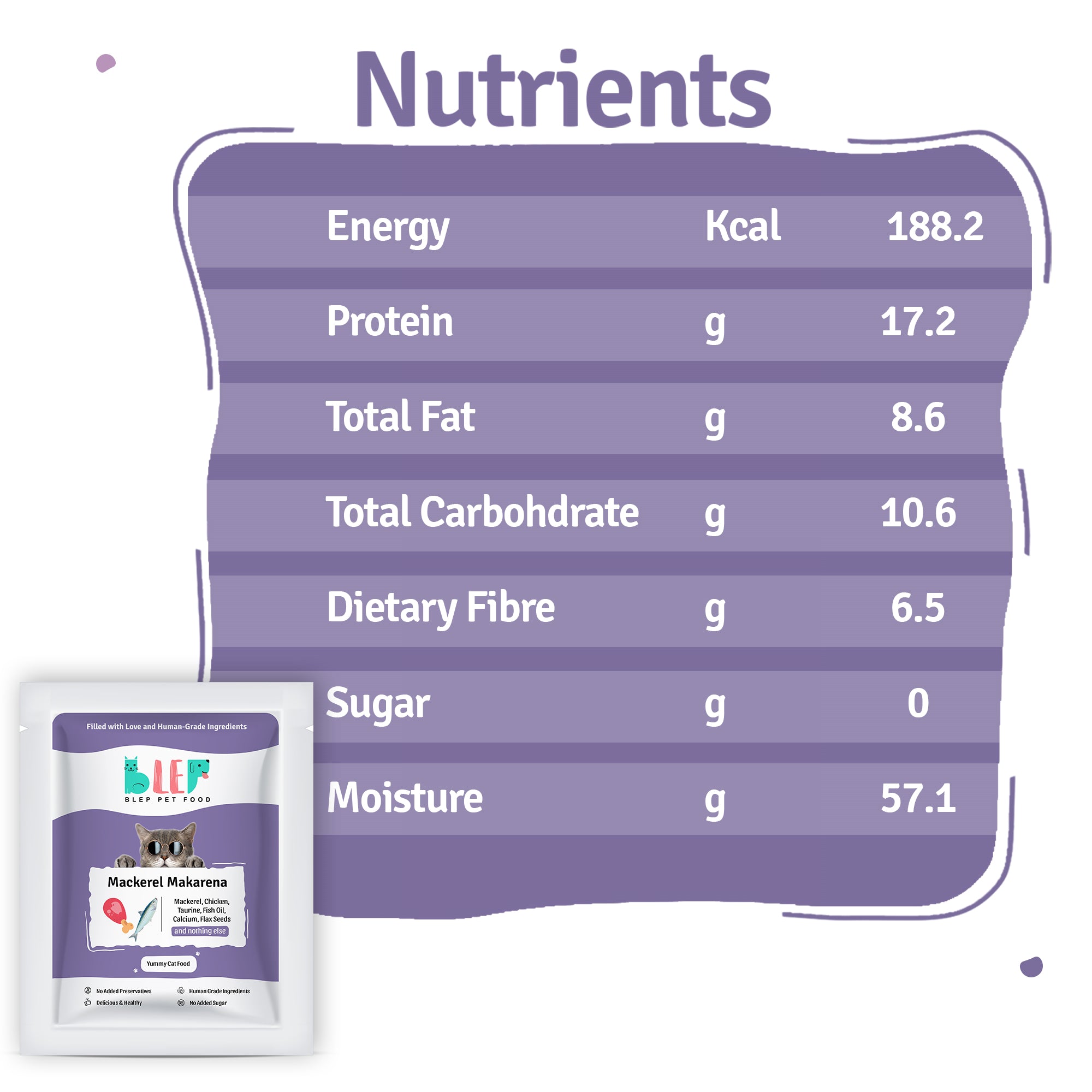 Monthly Pack of Mackerel Makarena Fresh Cat Food - 21 Packs of 100g