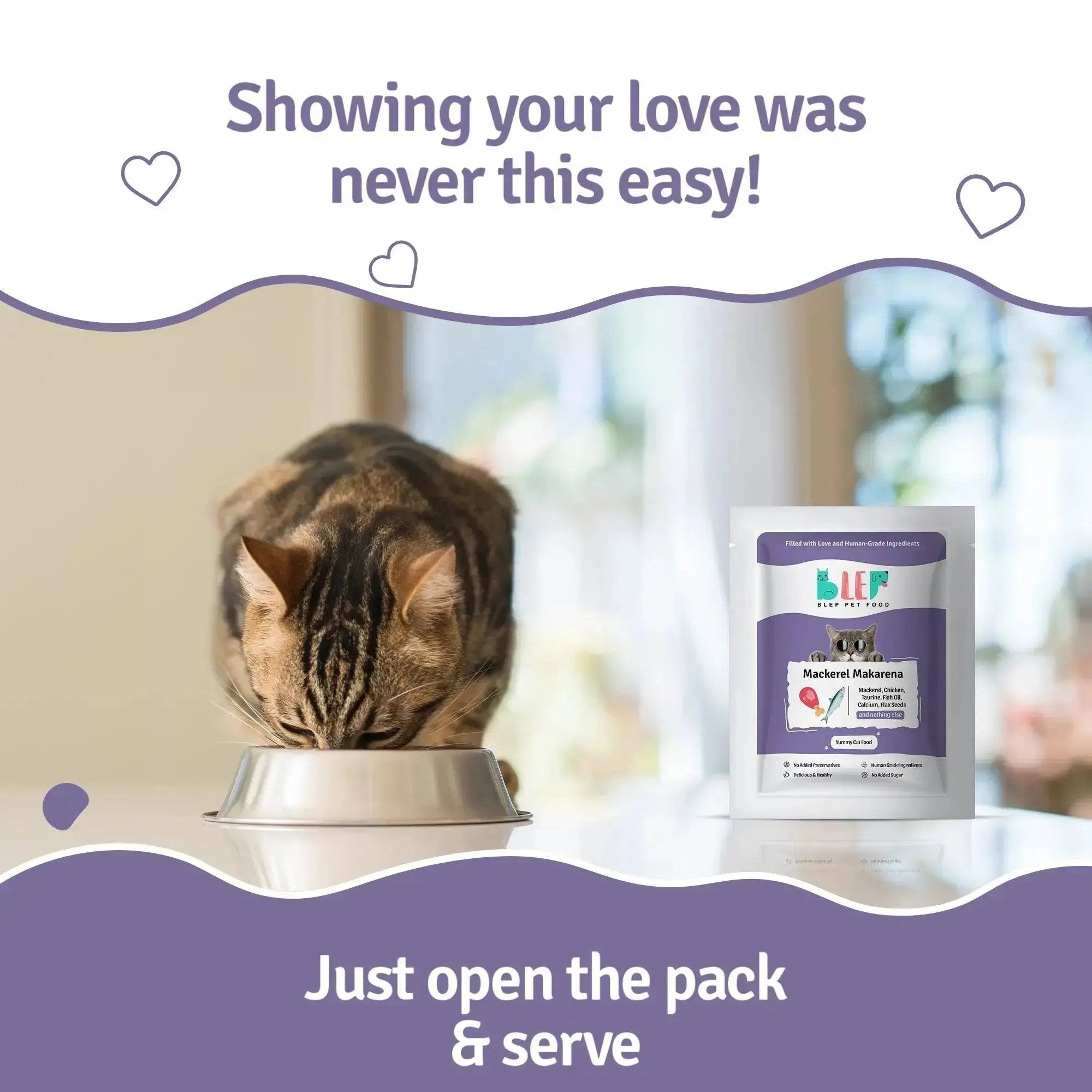 Monthly Pack of Mackerel Makarena Fresh Cat Food - 21 Packs of 100g BlepWorld