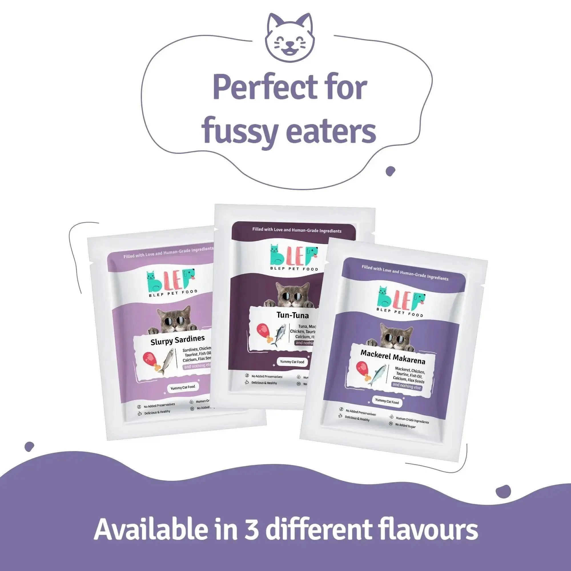 Monthly Pack of Mackerel Makarena Fresh Cat Food - 21 Packs of 100g BlepWorld