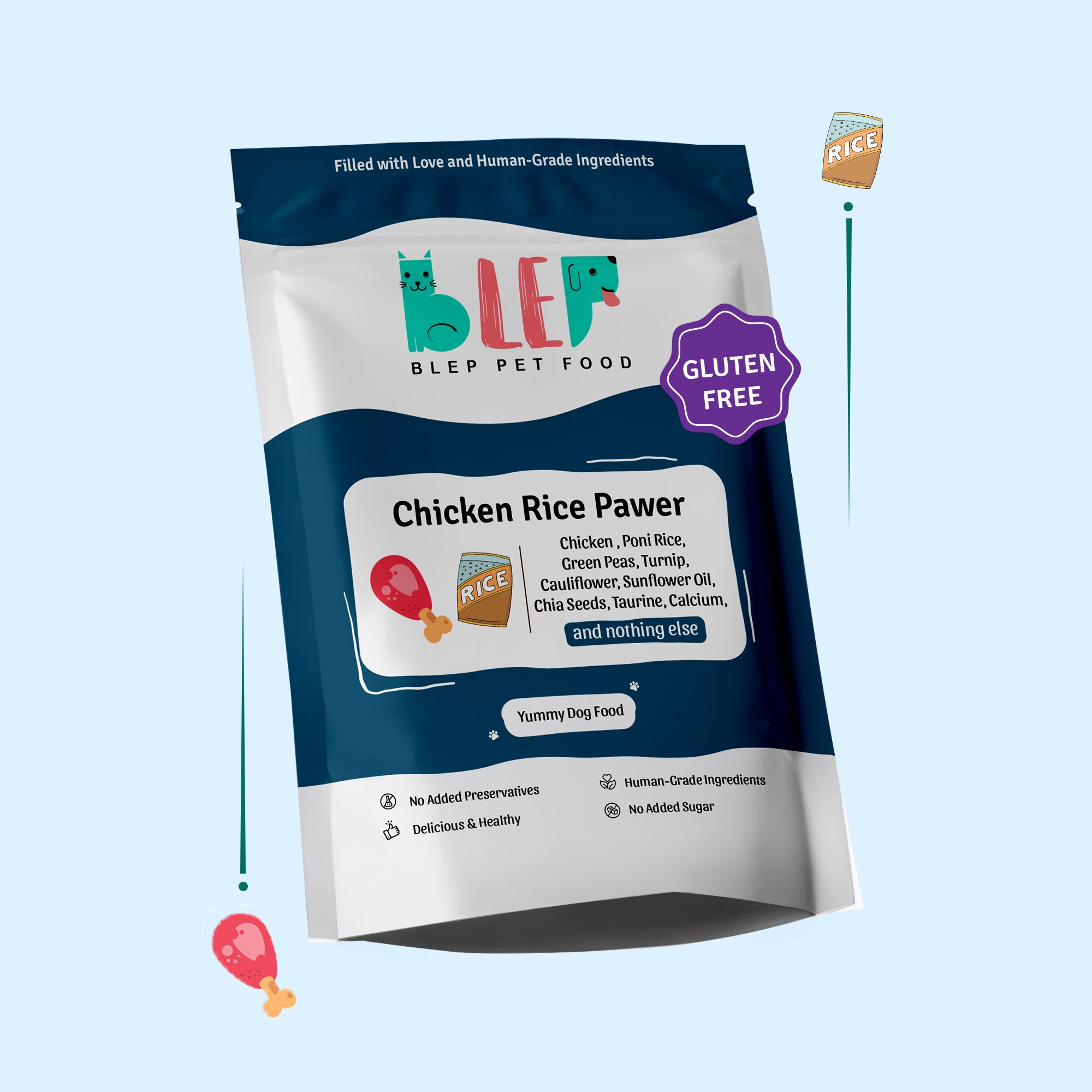 Chicken Rice Fresh Dog Food - Zero Preservatives