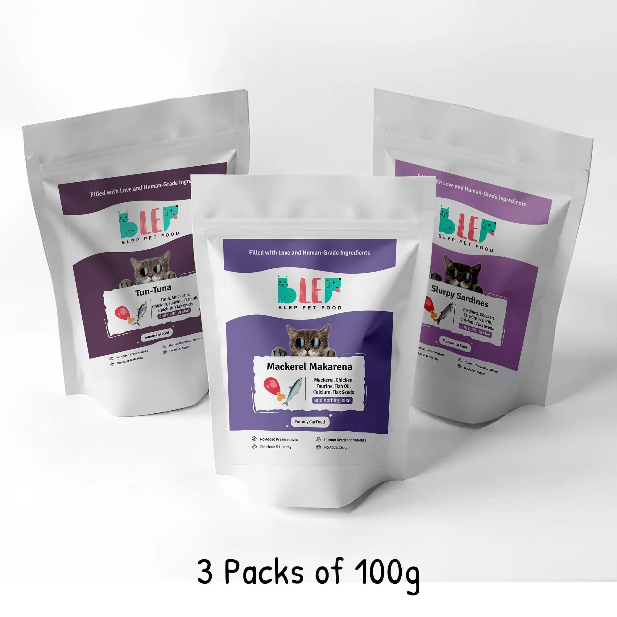 Ocean Mix Cat Food Trial Pack (Tuna, Mackerel, Sardine) BlepWorld