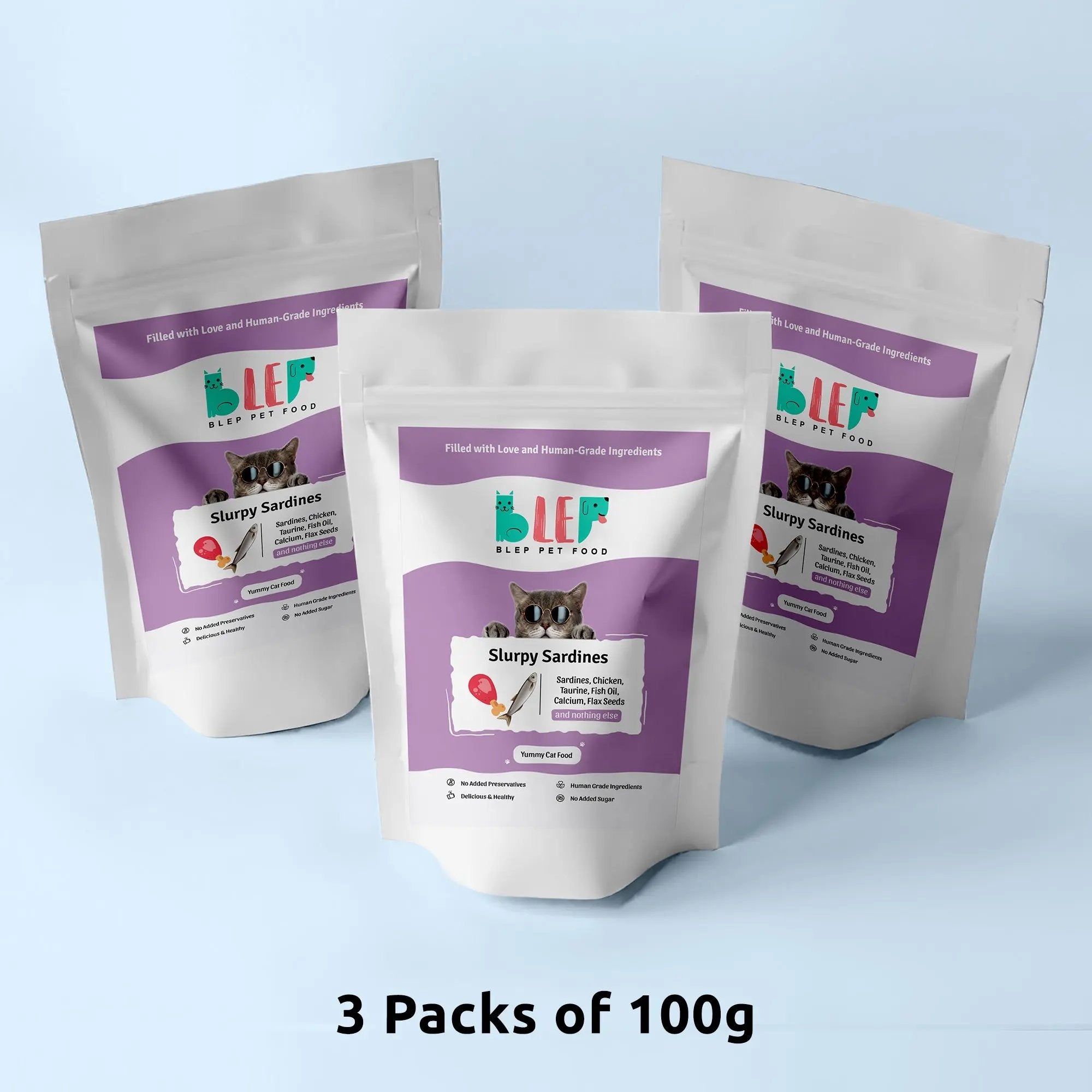 Slurpy Sardines Cat Food Trial Pack BlepWorld