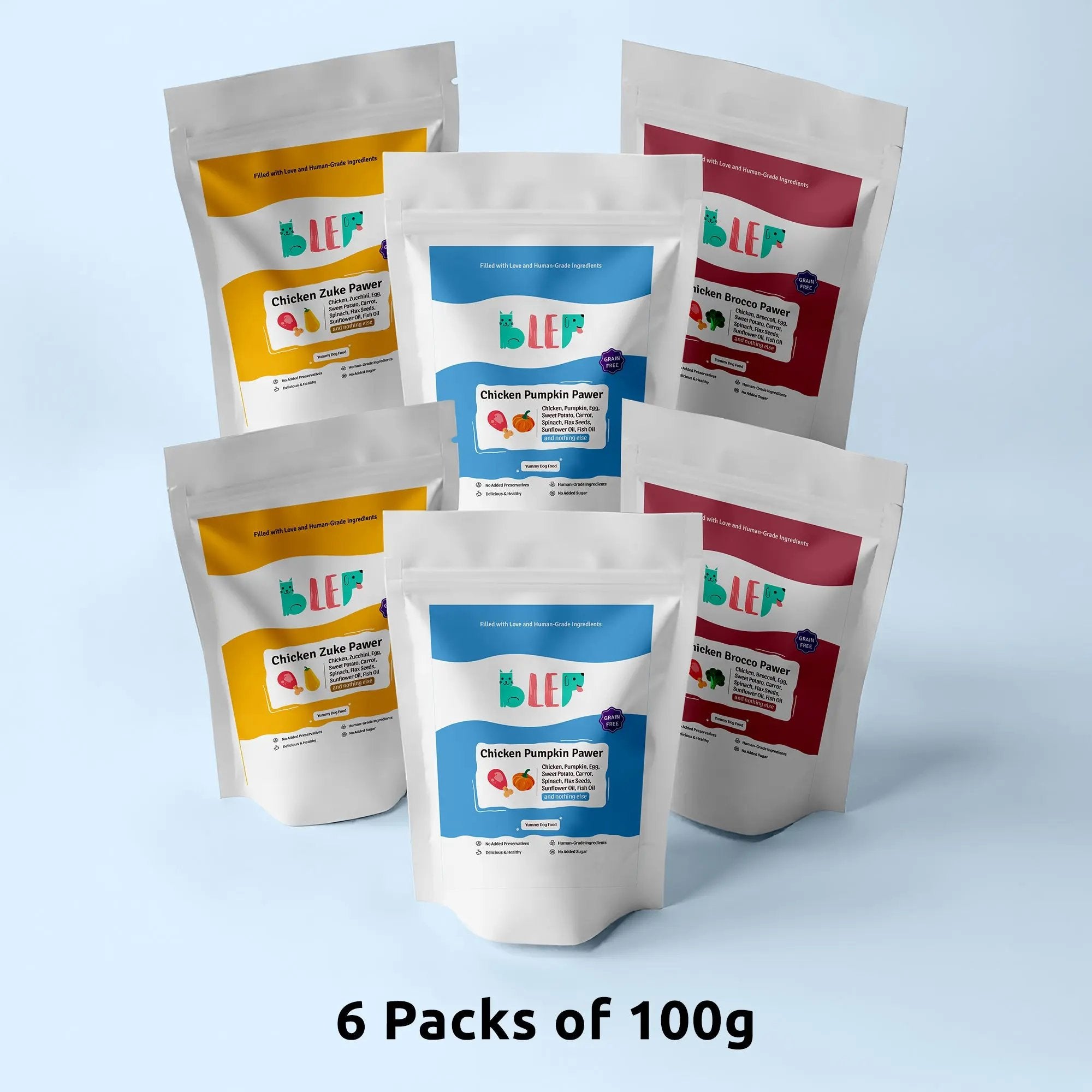 Pack of 6 trial pack Fresh Dog Food | Blep World