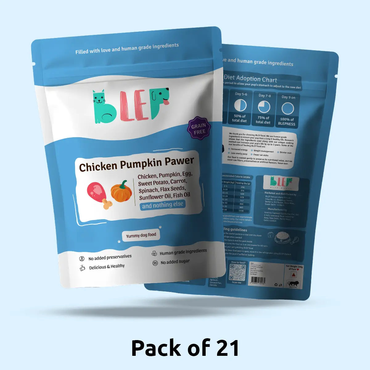 Chicken Pumpkin Fresh Dog Food - Zero Preservatives BlepWorld