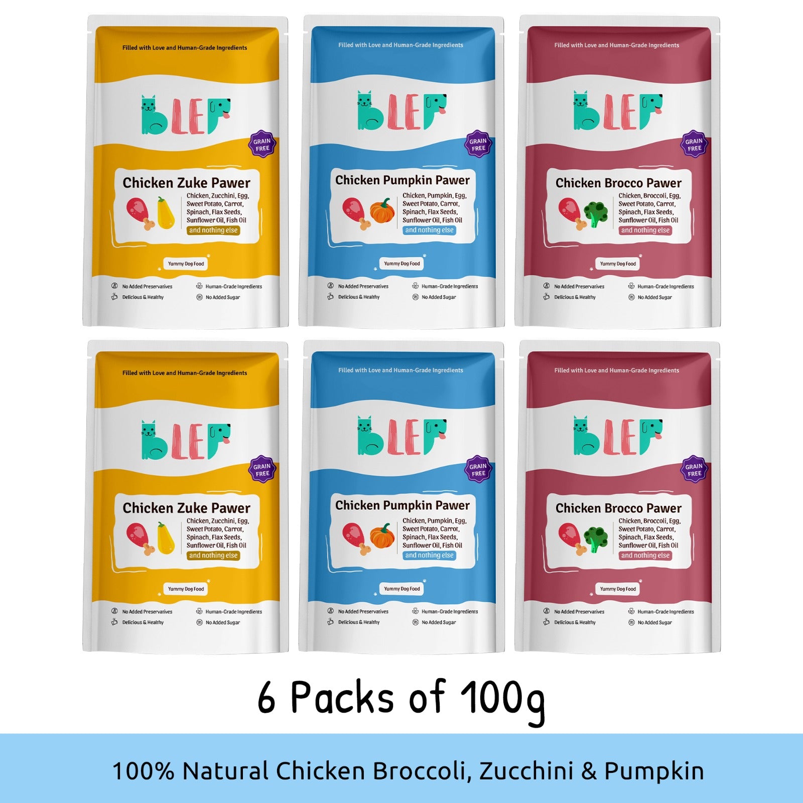 Chicken & Veggies Dog Food Trial Pack (Pumpkin, Broccoli, Zucchini)