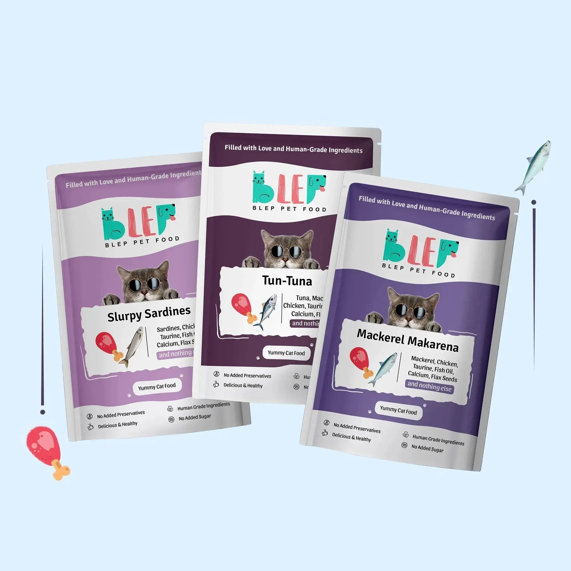 Monthly Pack of Tuna, Mackerel & Sardine Cat Food