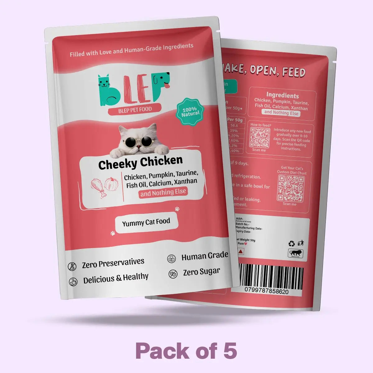 Cheeky Chicken Fresh Cat Food - Zero Preservatives
