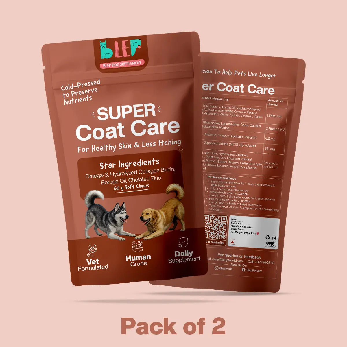 SUPER Coat Care | Daily Supplements for Dogs