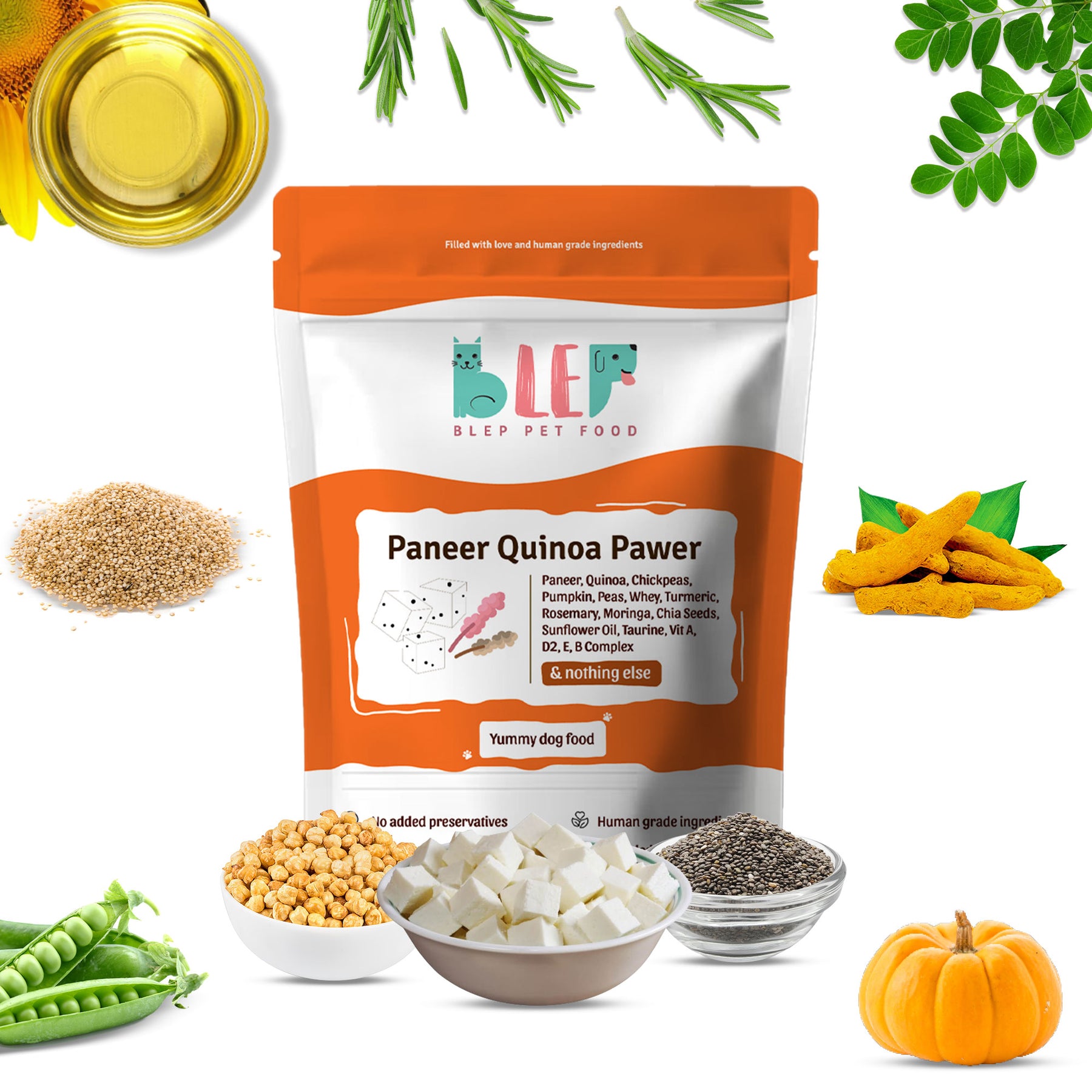 Paneer Quinoa Fresh Dog Food - No Preservatives