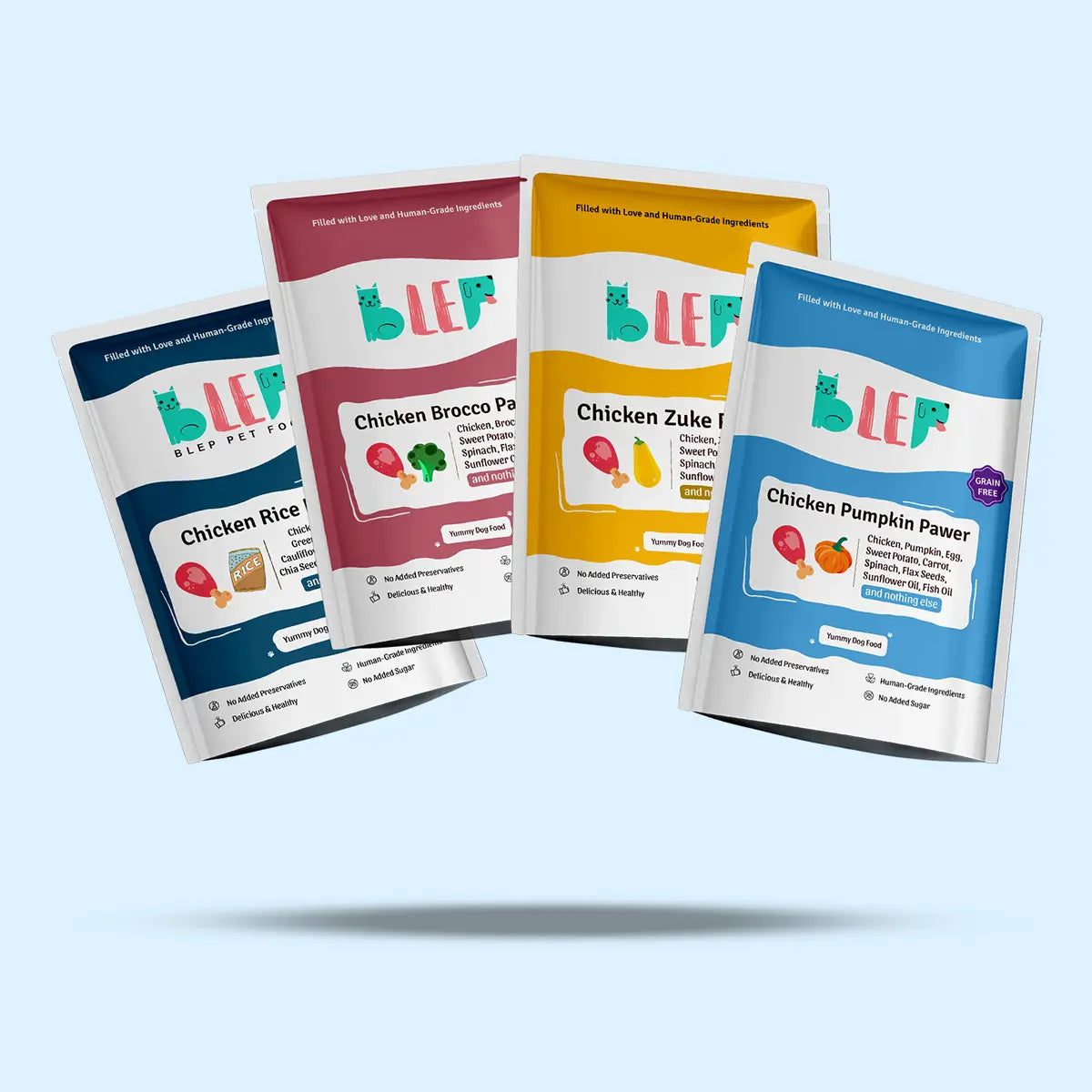 Chicken Combo Fresh Dog Food - 4 Packs of 100g BlepWorld