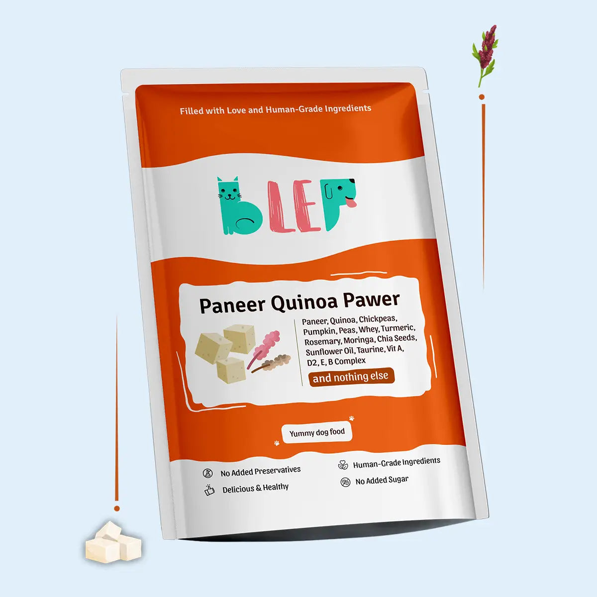 Paneer Quinoa Fresh Dog Food - No Preservatives BlepWorld