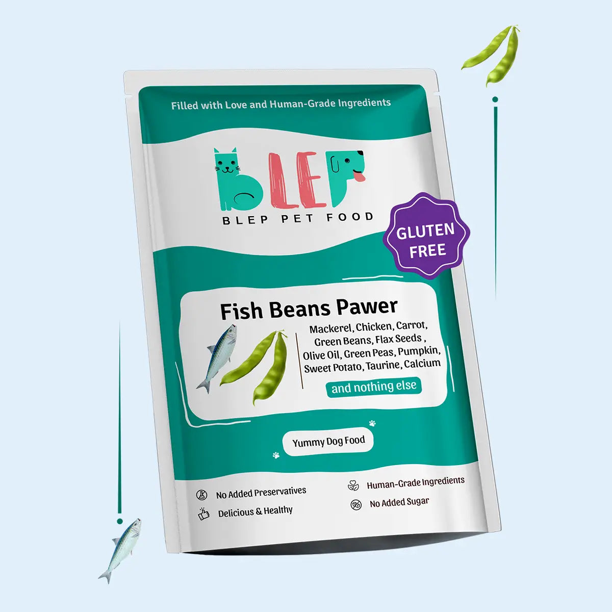 Monthly Pack of Fish Beans Fresh Dog Food BlepWorld