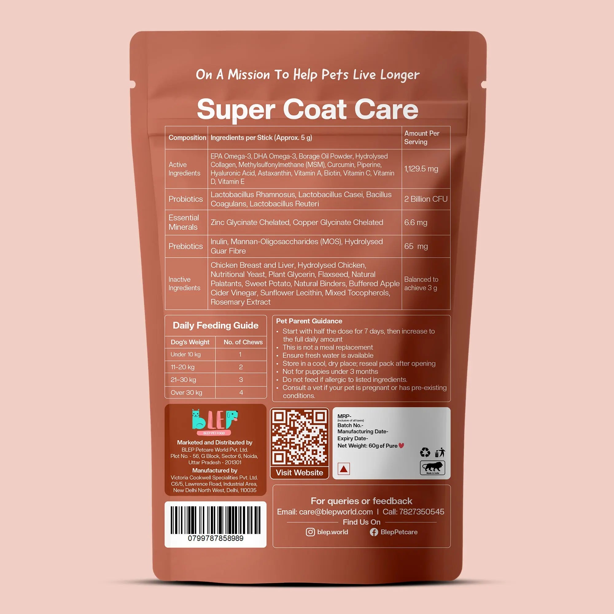 SUPER Coat Care | Daily Supplements for Dogs