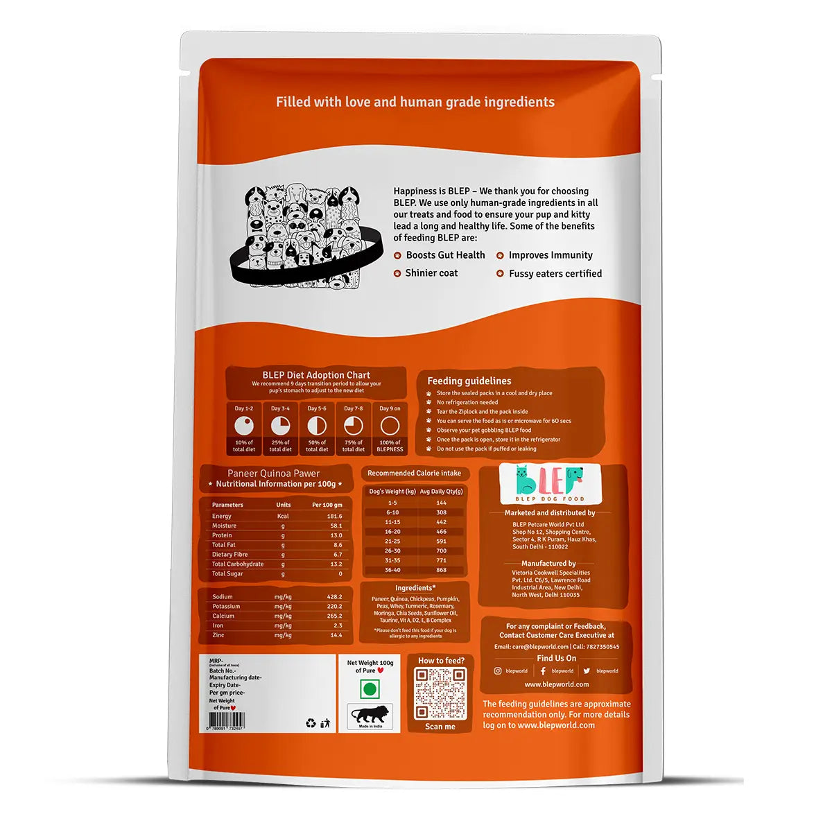 Paneer Quinoa Dog Food Trial Pack