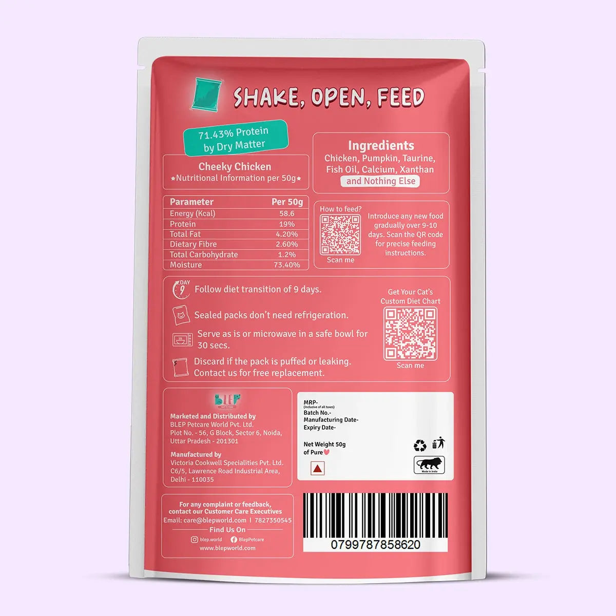 Cheeky Chicken Fresh Cat Food Trial Pack