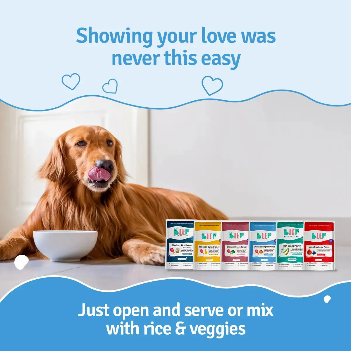 Monthly Pack of All Non-Veg Recipes of Fresh Dog Food (Chicken, Lamb & Fish) - 30 BlepWorld