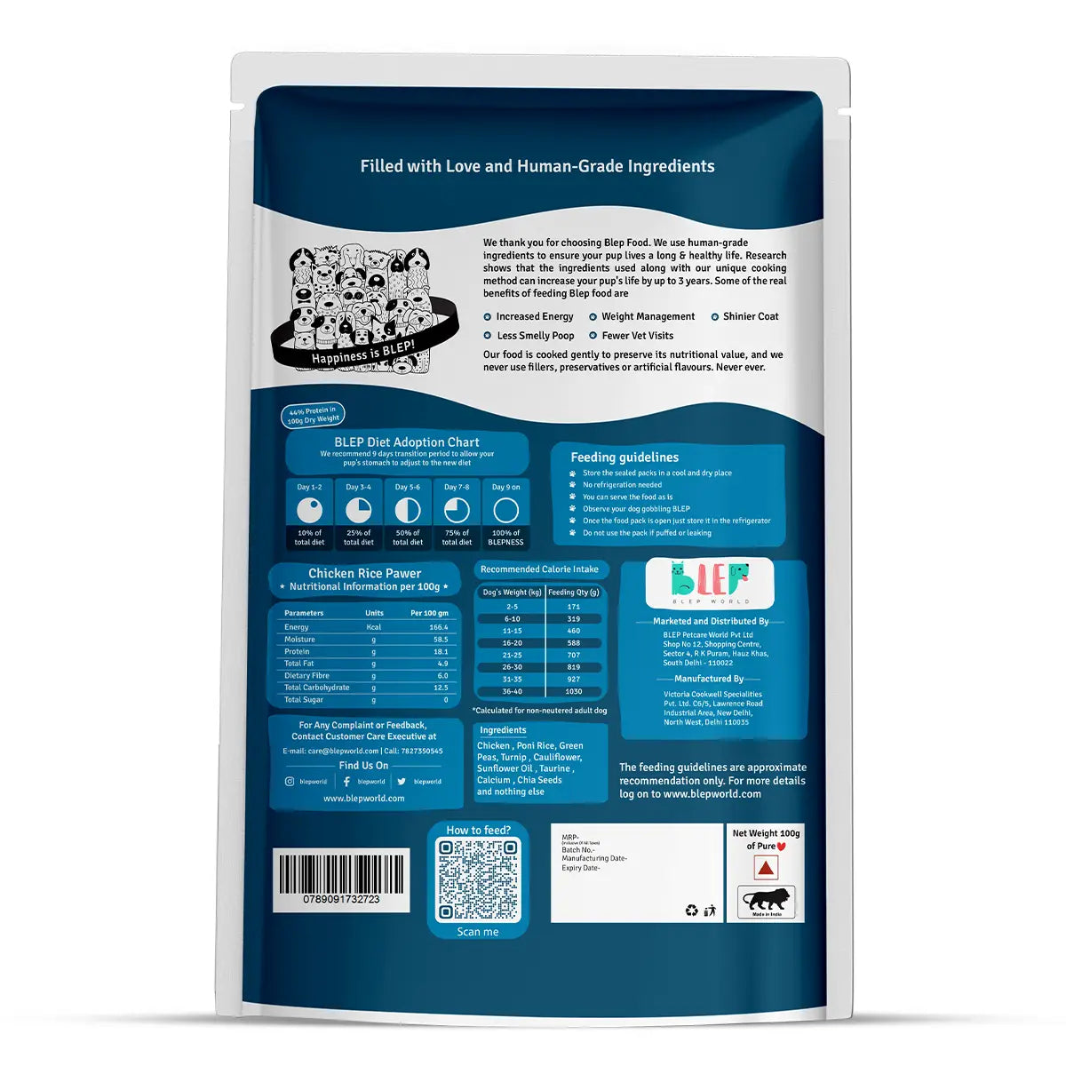 Monthly Pack of Chicken Rice Fresh Dog Food