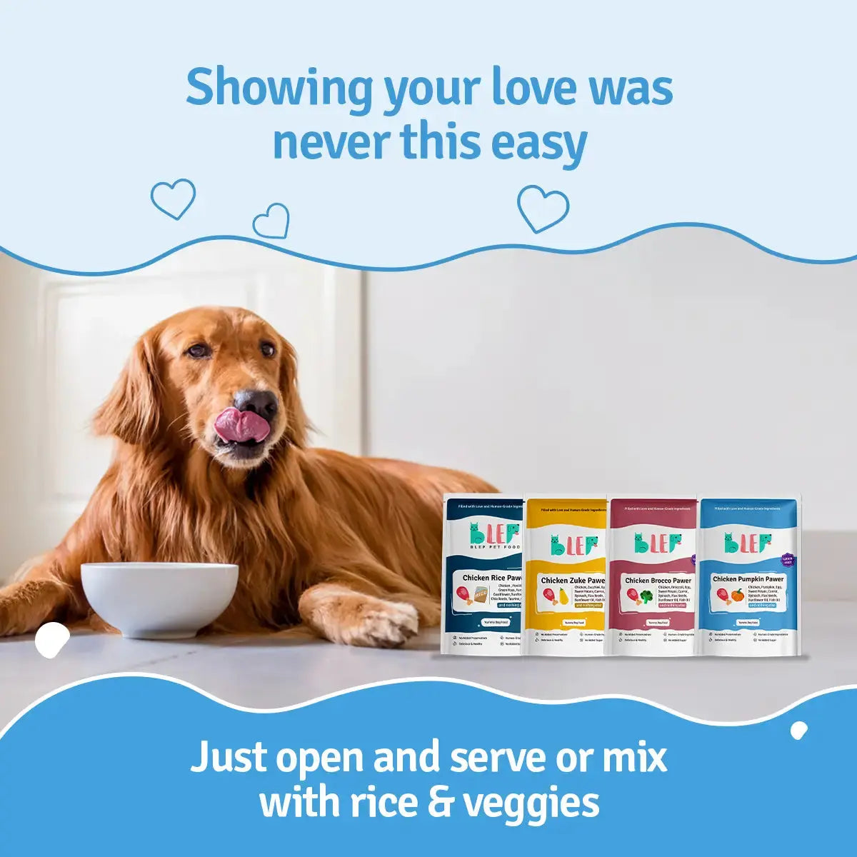 Chicken Combo Fresh Dog Food - 4 Packs of 100g BlepWorld