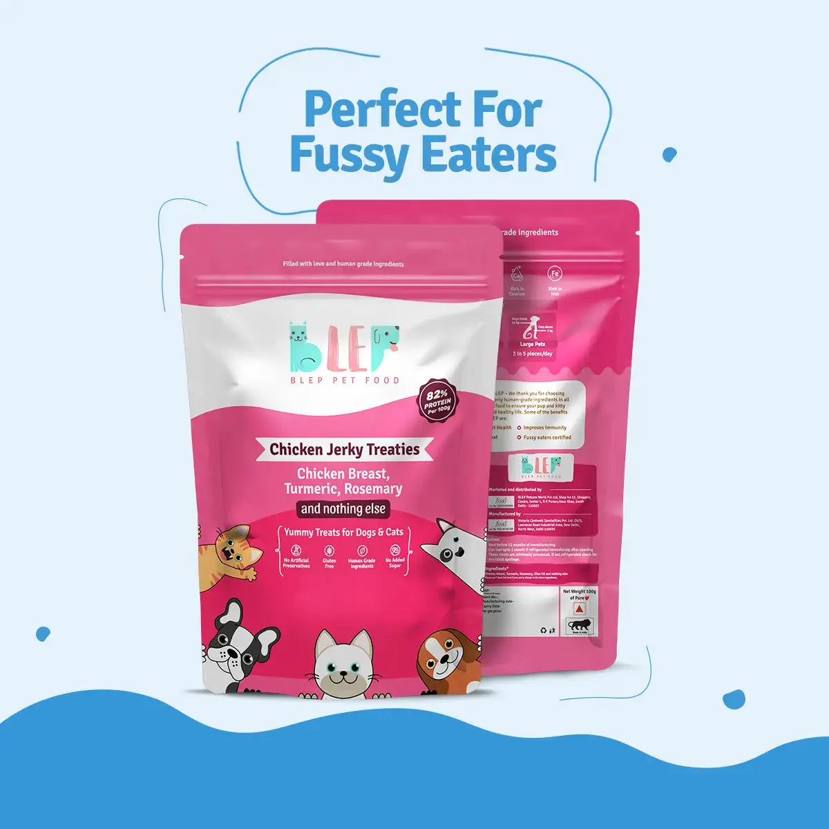 Chicken Jerky Treats for Cats & Dogs - 70g BlepWorld