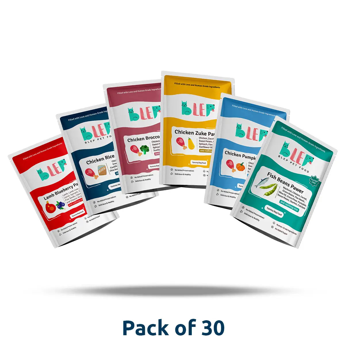 Monthly Pack of All Non-Veg Recipes of Fresh Dog Food (Chicken, Lamb & Fish) - 30