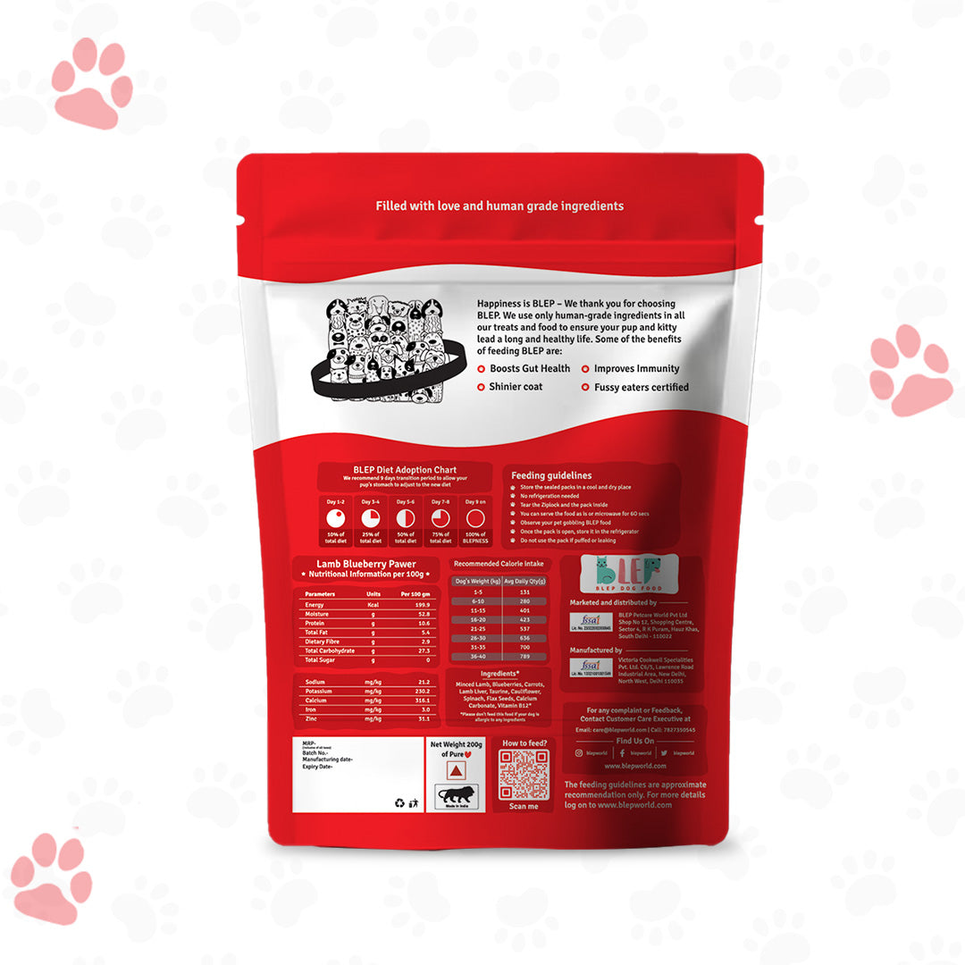Monthly Pack of Lamb Blueberry Fresh Dog Food