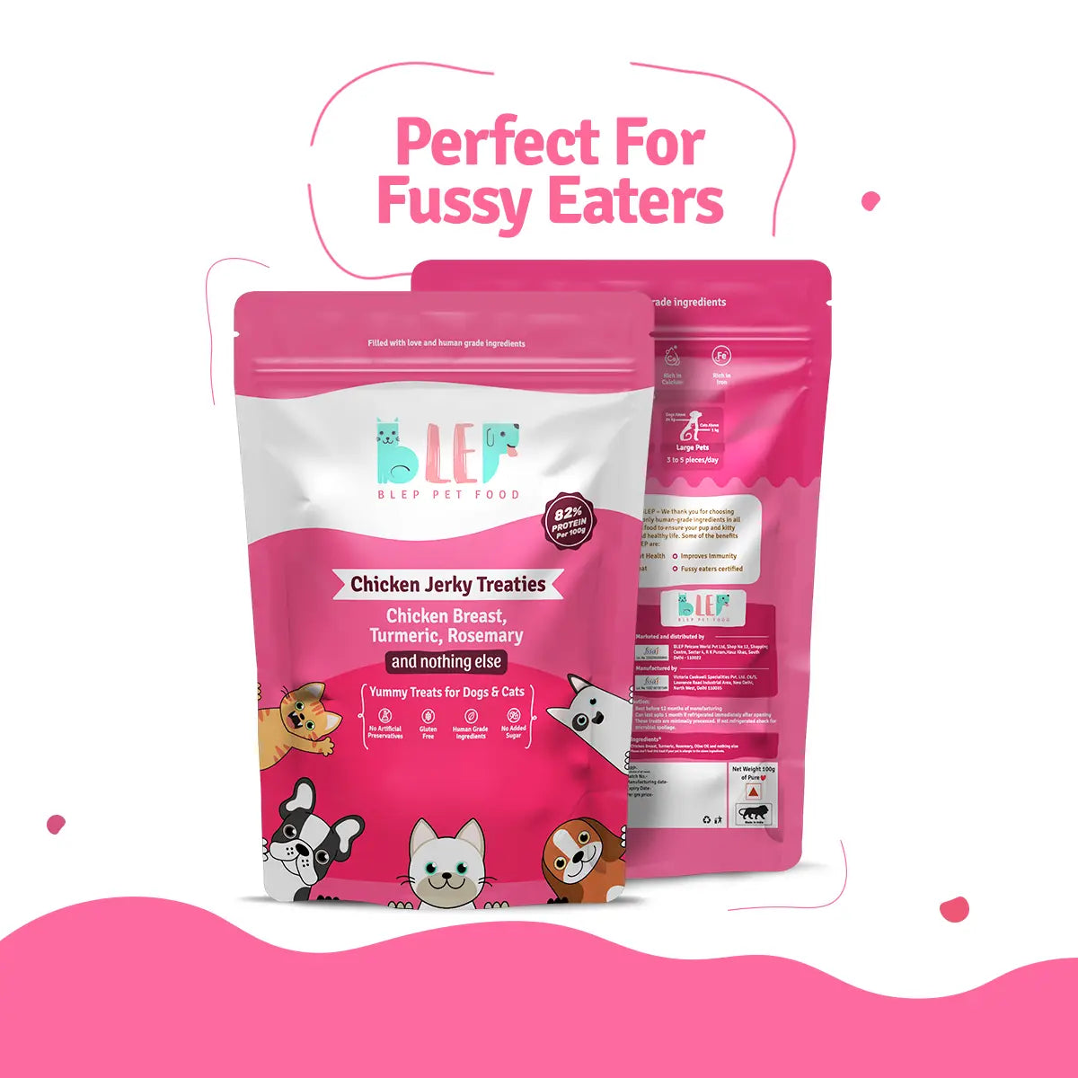 Chicken Jerky Treats for Cats & Dogs - 70g
