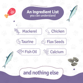 Mackerel Makarena Fresh Cat Food - Zero Preservatives