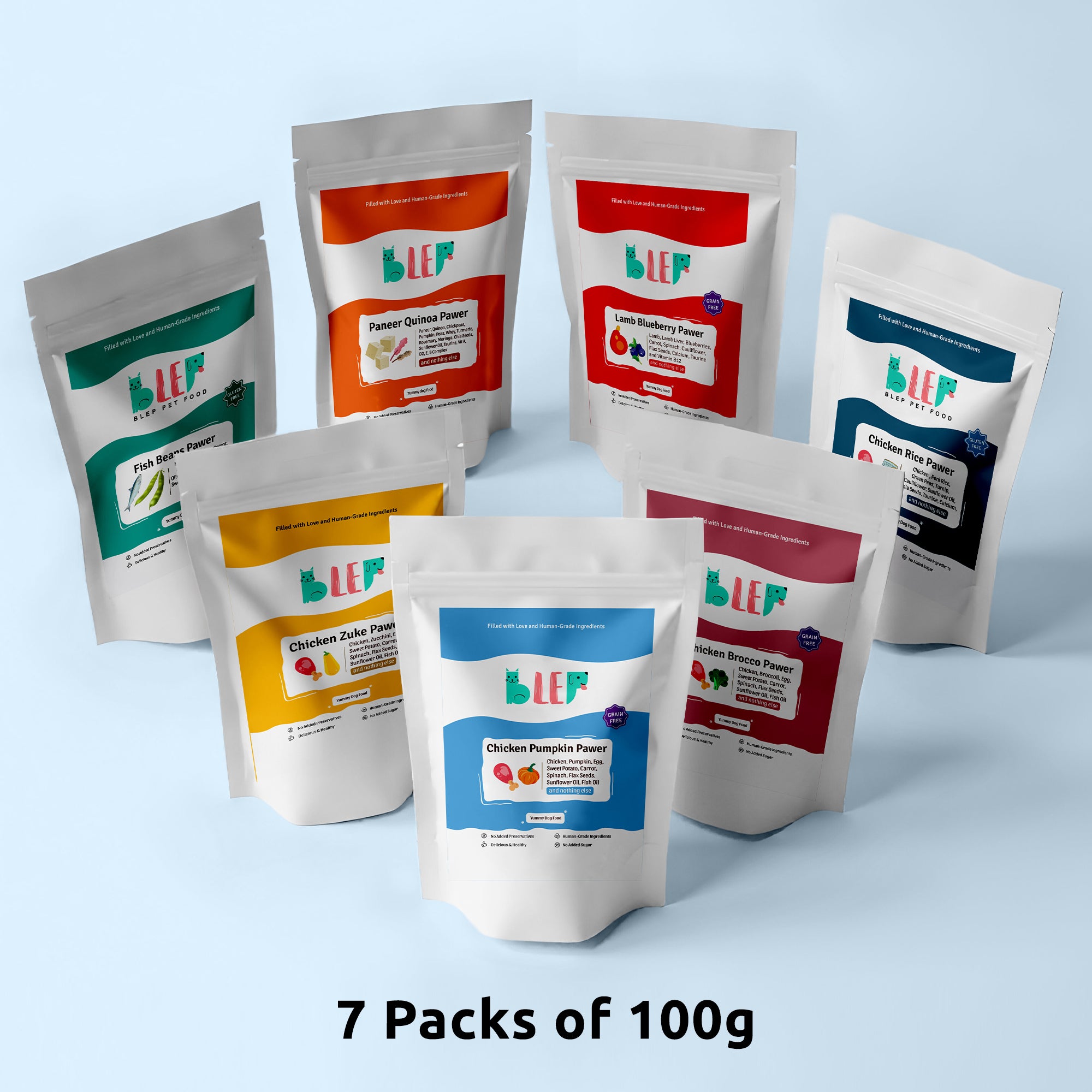 All Recipes Dog Food Trial Pack (Chicken, Lamb, Fish, Paneer)