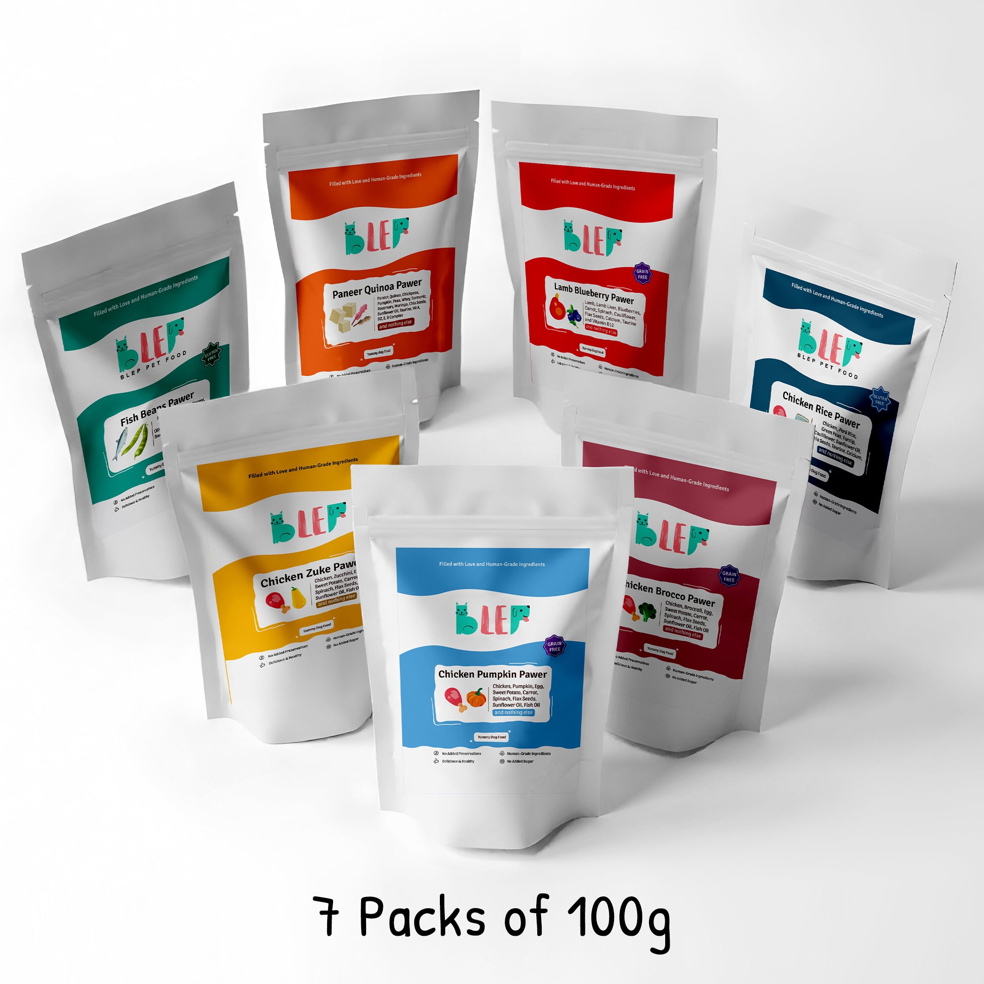 All Recipes Dog Food Trial Pack (Chicken, Lamb, Fish, Paneer)