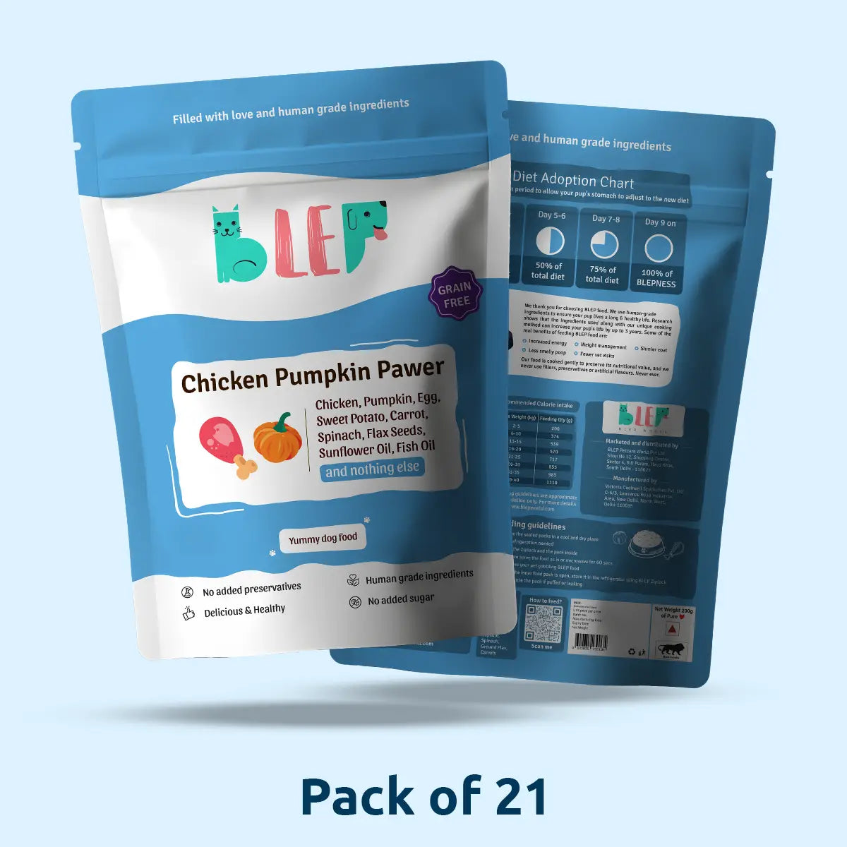 Chicken Pumpkin Fresh Dog Food - Zero Preservatives