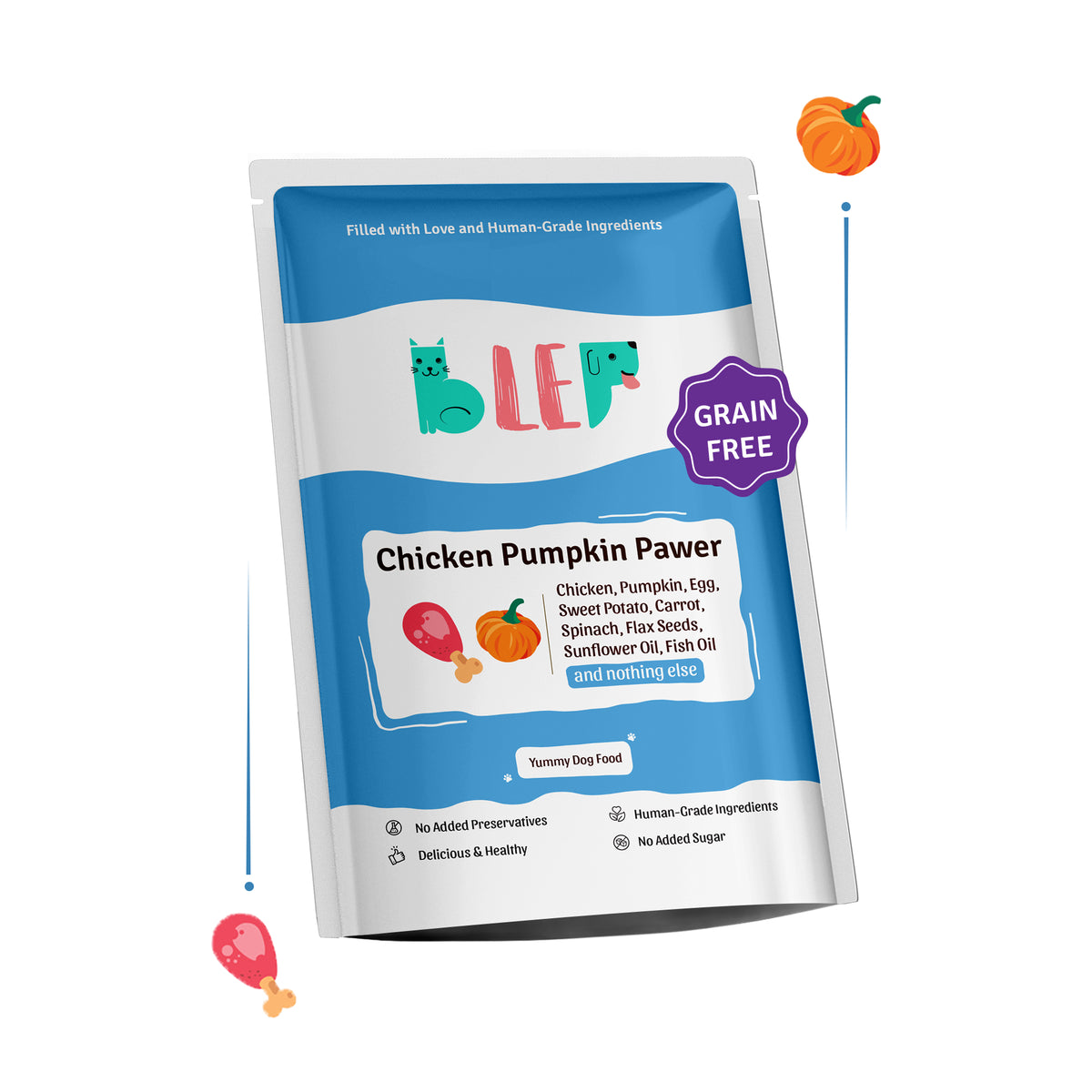 Chicken Pumpkin Fresh Dog Food - Zero Preservatives