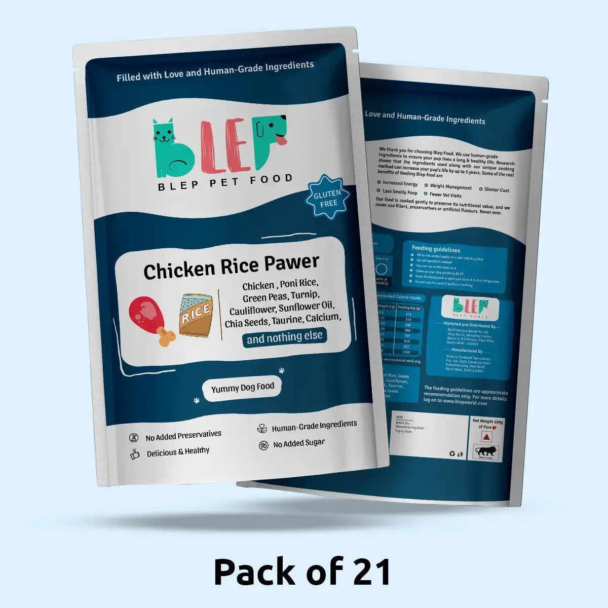 Monthly Pack of Chicken Rice Fresh Dog Food BlepWorld