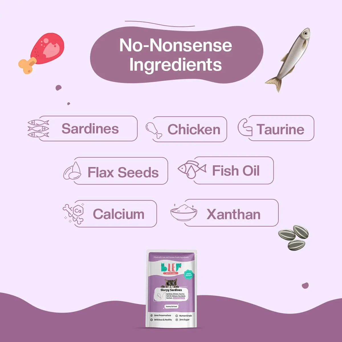 Monthly Pack of Slurpy Sardines Fresh Cat Food