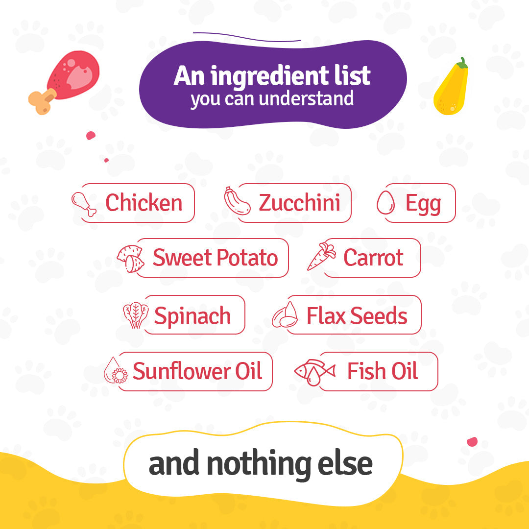 Chicken Zucchini Fresh Dog Food - No Preservatives