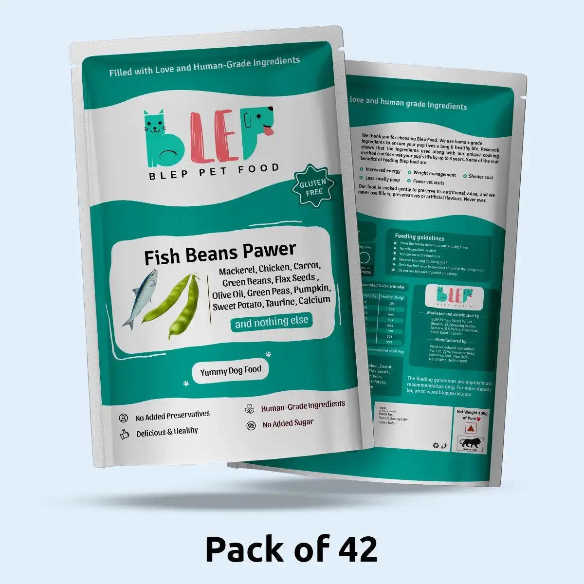 Fish Beans Fresh Dog Food - Zero Preservatives BlepWorld