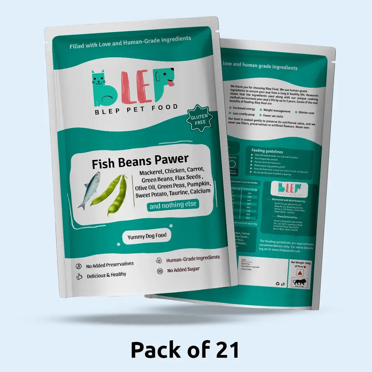 Monthly Pack of Fish Beans Fresh Dog Food BlepWorld